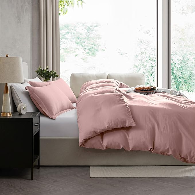 Nestl Blush Pink California King Duvet Cover Sets - Image 7