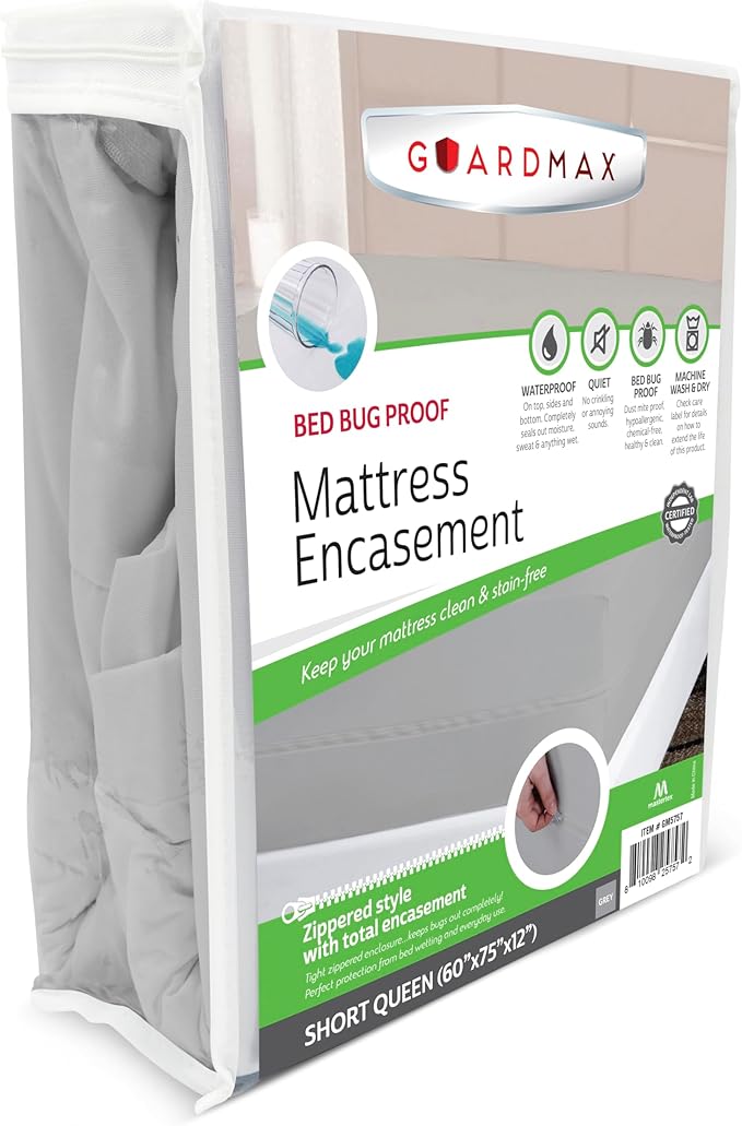 Guardmax Jersey Knitted Short Queen Zippered Mattress Encasement by Guardmax