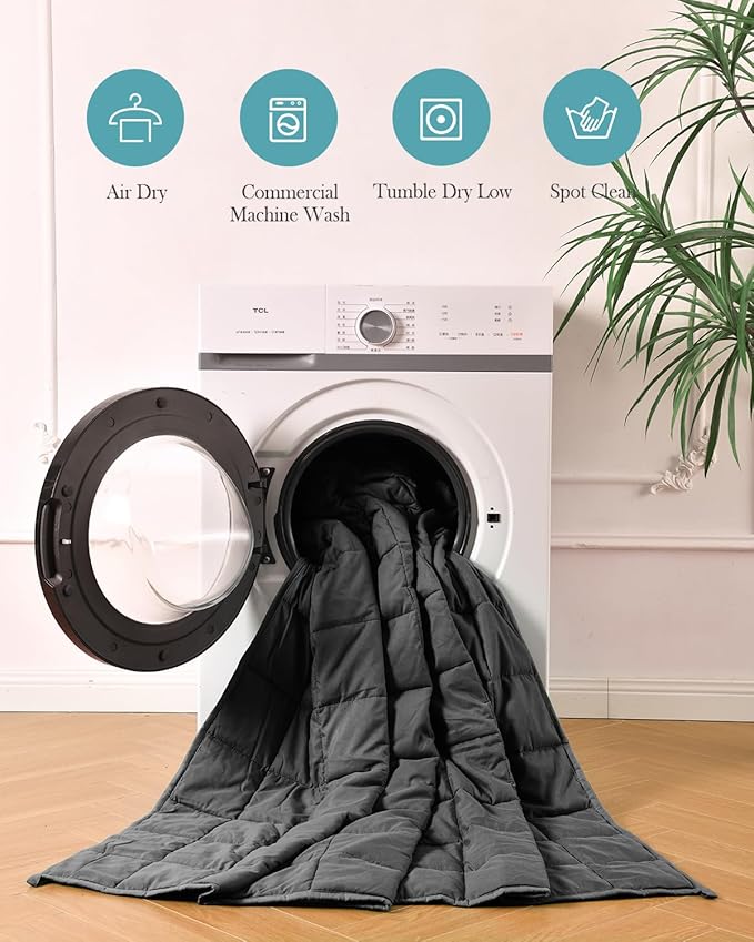 Topblan Weighted Blanket Queen Size 15lbs, Cozy Cooling Weighted Blanket - Image 7