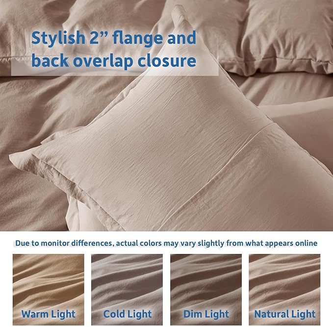 Nestl Khaki California King Duvet Cover Sets - Image 8