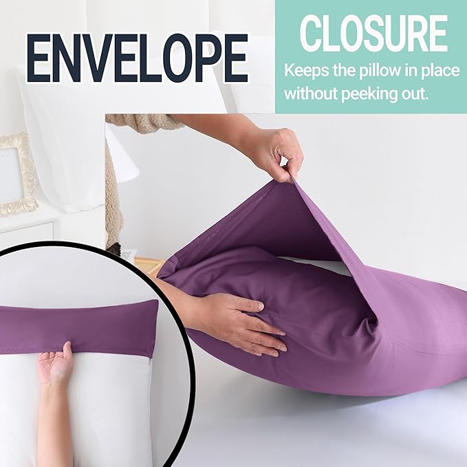 ZPECC Pillow Cases King Size Set of 4, 20x36 Envelope Closure Pillowcases - Image 5