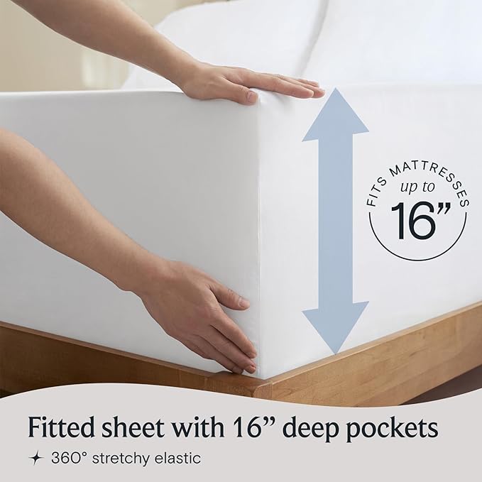 LuxClub 4 PC King Size Sheet Set Bed Sheets Deep Pockets 18" Wrinkle Free - Image 6