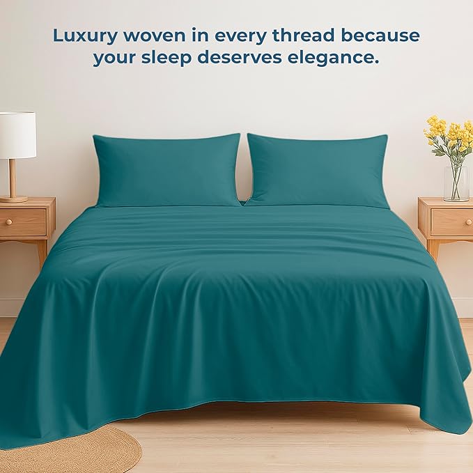 Royale Linens 100% Organic Cotton King Flat Sheet Only - Image 6