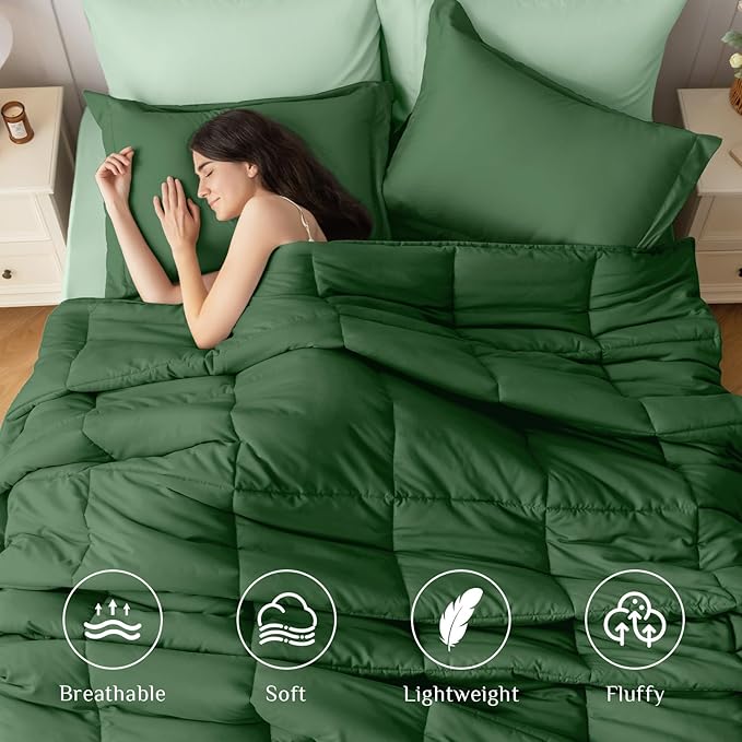 JOLLYVOGUE Full Comforter Set, Ultra-Soft Bed in a Bag Full Size 7 Pieces - Image 2