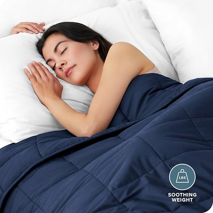 Bare Home Weighted Blanket All-Natural 100% Cotton - Image 2