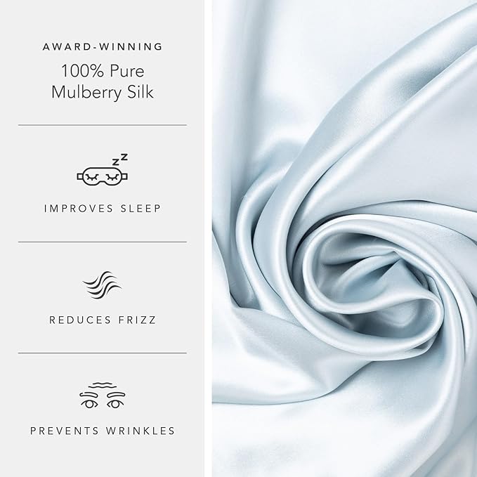 Fishers Finery 30mm 100% Pure Mulberry Silk Pillowcase Set, Quality Tested - Image 5