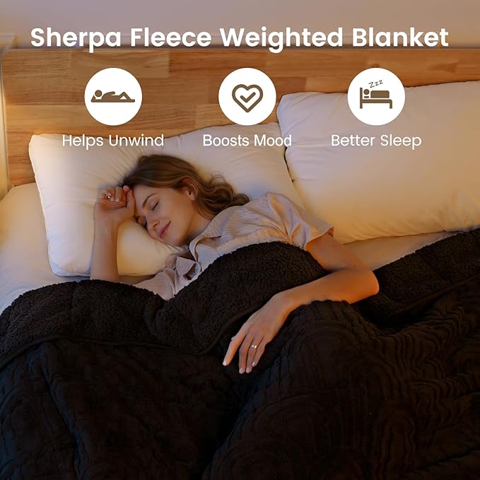 Sherpa Fleece Adult Weighted Blanket Great - Image 2