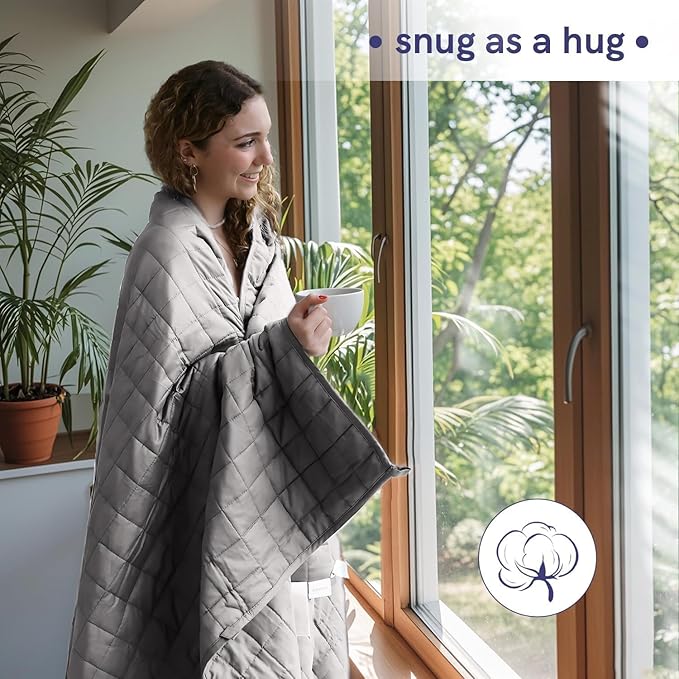 YnM 25lbs Weighted Blanket for Adults, Cotton Heavy Bed Throw Blanket - Image 3
