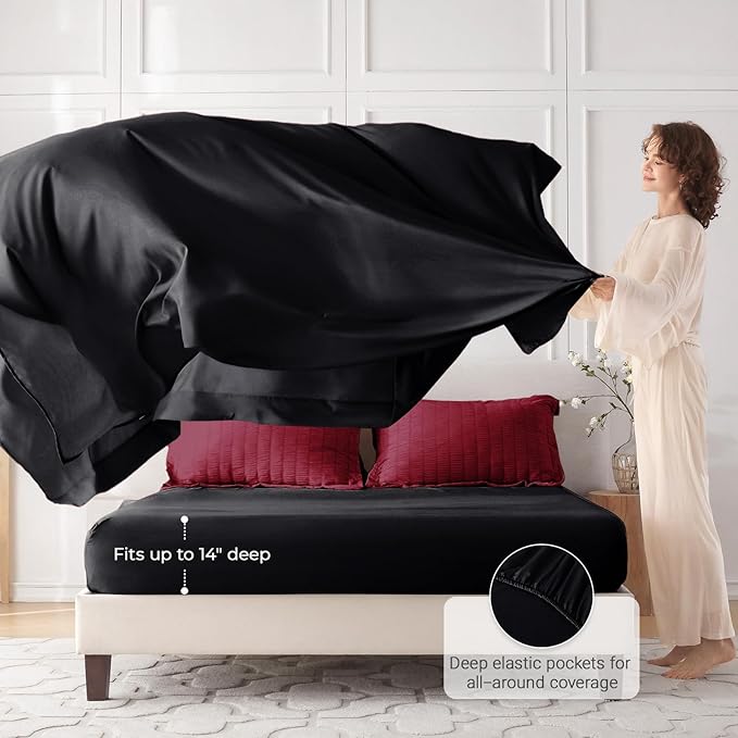 MUXHOMO 5 Pieces Twin XL Comforter Set, Seersucker Bed in a Bag Twin XL Size - Image 3