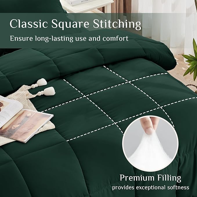 JOLLYVOGUE Twin Comforter Set, Ultra-Soft Bed in a Bag Twin Size 5 Pieces - Image 3