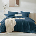 WRENSONGE Full Size Comforter Sets, 7 Pieces Serenity Blue Bed in a Bag by WRENSONGE