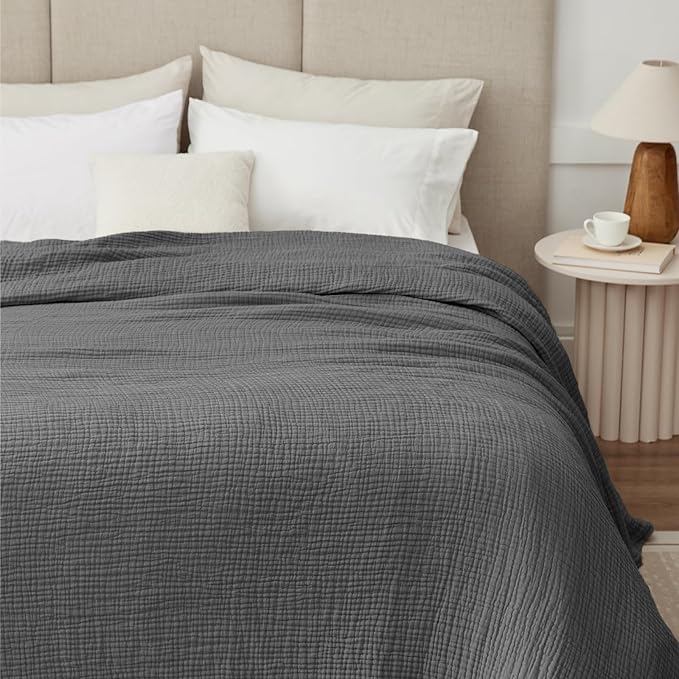 100% Cotton Muslin Blanket Large 50" x 70", Breathable and Lightweight Cotton - Image 7