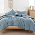 ROSGONIA Dusty Blue Comforter Set Queen by ROSGONIA