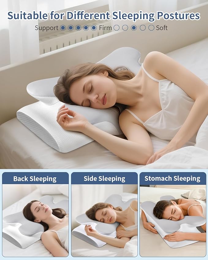 Cervical Neck Pillow for Pain Relief -Ergonomic Side Sleeper Pillow for Sleeping - Image 6