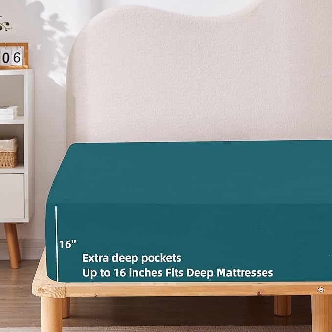 HBHLFZ Twin XL Fitted Sheet Only, Soft Breathable Bottom Sheet - Image 3