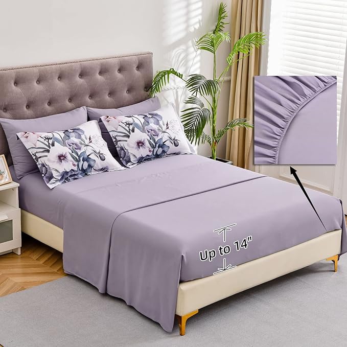 Luxudecor Floral Comforter Set California King Size 7 Piece, Elegant Floral - Image 4