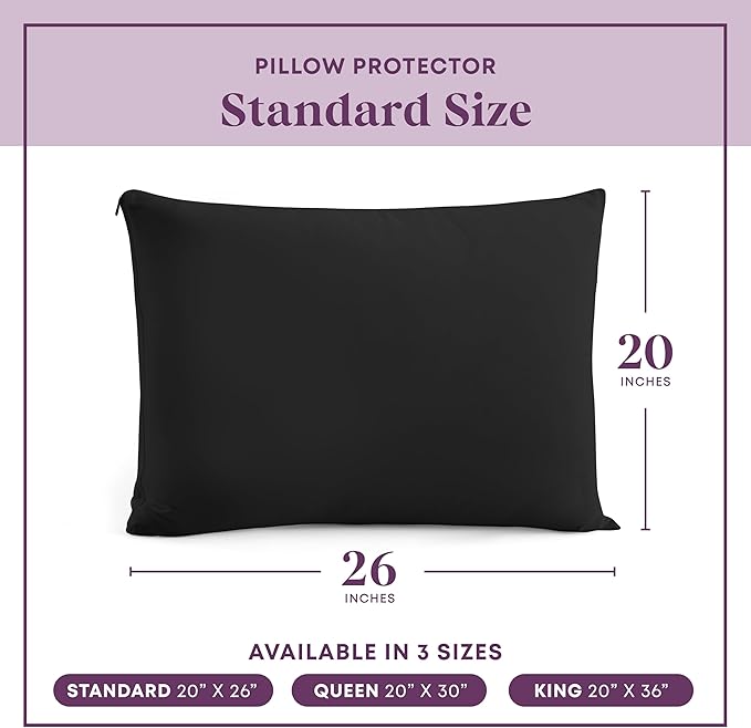 CirclesHome Pillow Protectors 4 Pack Standard Zippered - Image 6