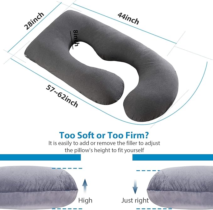 Victostar Pregnancy Pillow, 57 inches U Shaped Maternity Pillow - Image 4