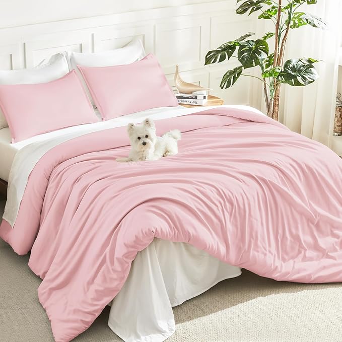 Litanika Twin XL Comforter Set Baby Pink, 2 Pieces Extra Long Dorm Bedding Sets by Litanika