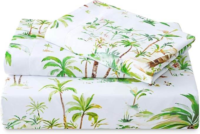 LONAVA King Tropical 3 Pcs Duvet Cover Set, Breathable Soft Microfiber Sage - Image 7