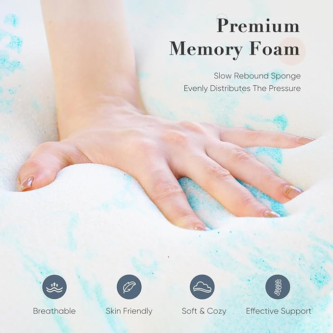 DUMOS Mattress Toppers Memory Foam Twin XL, 3 Inch Thick Bed Topper Pad Cooling - Image 4