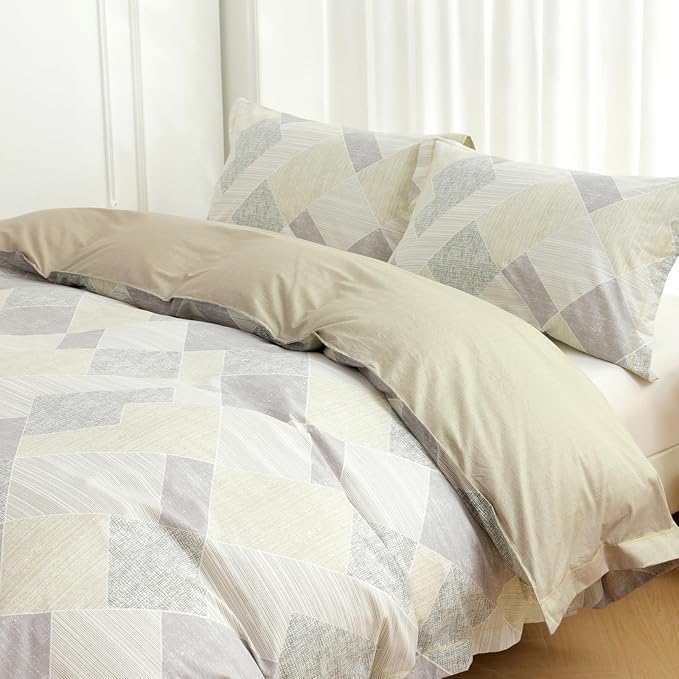 OAITE Duvet Cover Set King Size Floral Pattern Ultra Soft 100% Cotton Duvet - Image 2