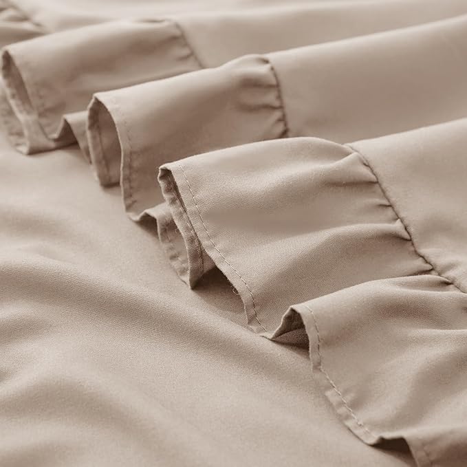 KKJIAF Ruffle Pillow Cases Standard Size Set of 2, Ruffled Pillow Covers - Image 6