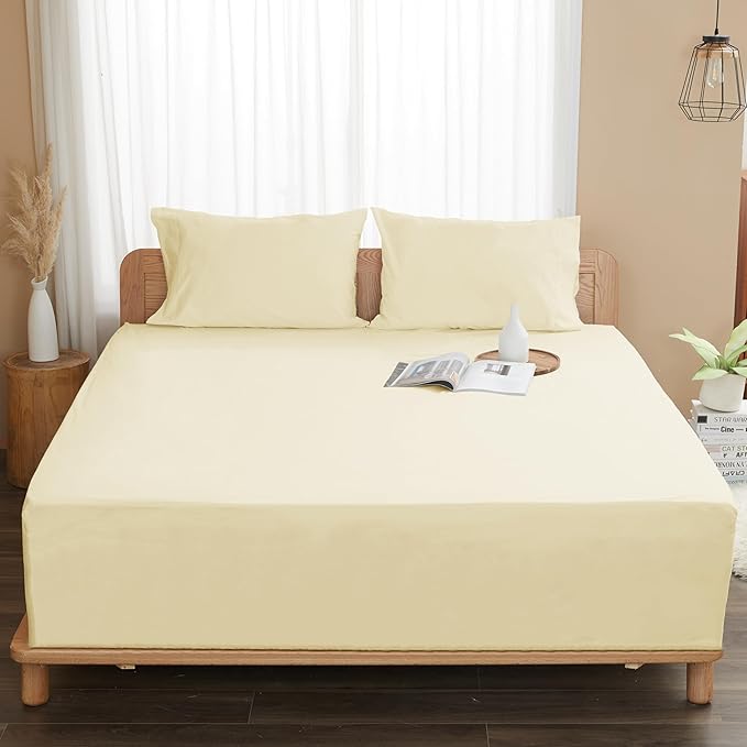 Sunflower Twin Fitted Sheet, 1-Piece Deep Pocket Fitted Bottom Sheet 15" - Image 8