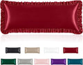 Homiest Ruffle Satin Body Pillow Cover, Silky Satin Body Pillowcase by Homiest