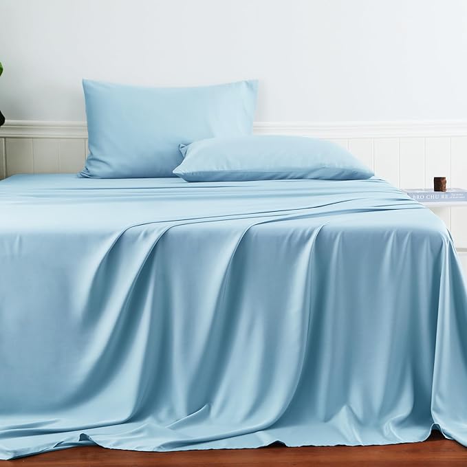 Bamboo Viscose Flat Sheets Only, Sateen Weave Calking Size Flat Sheet Only - Image 2