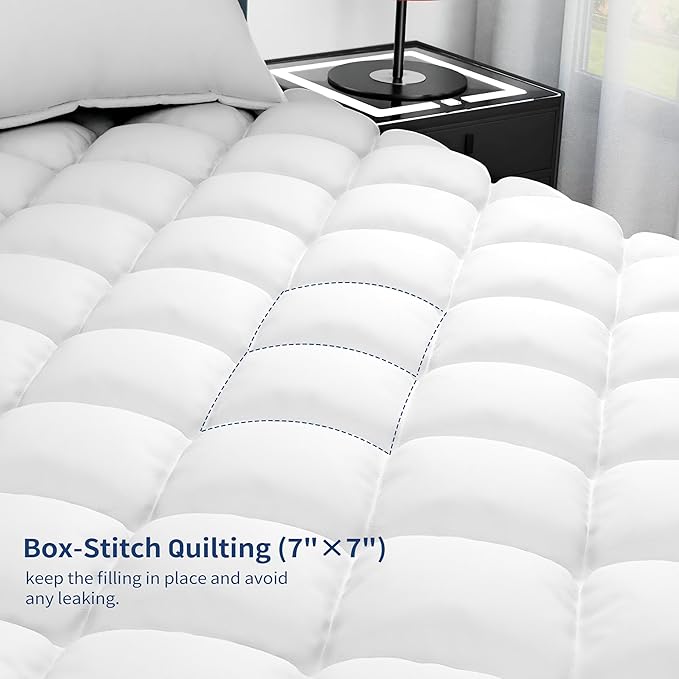 Sunflower California King Mattress Pad, Hypoallergenic Cotton Mattress Cover - Image 8