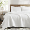 WRENSONGE Twin Quilt-2 Pieces Lightweight Bedspreads White Twin Quilt Bedding by WRENSONGE
