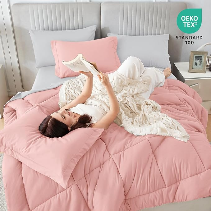 Sasttie Full Size Comforter Sets, 7 Pieces Reversible Bed in a Bag Full - Image 5