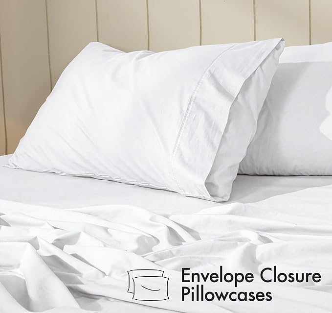 RUVANTI 100% Cotton Sheets – Twin XL Size Percale Bedding, Cooling & Breathable - Image 5