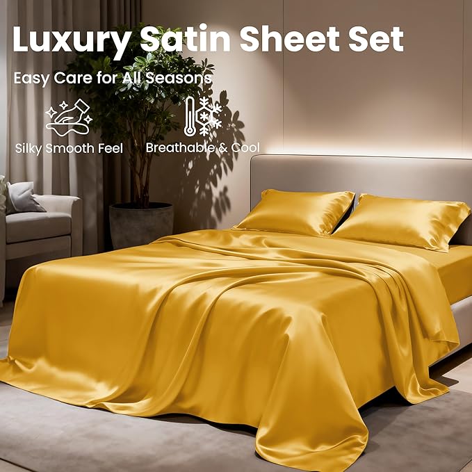 Love's cabin Twin Satin Sheets Sets - Image 8
