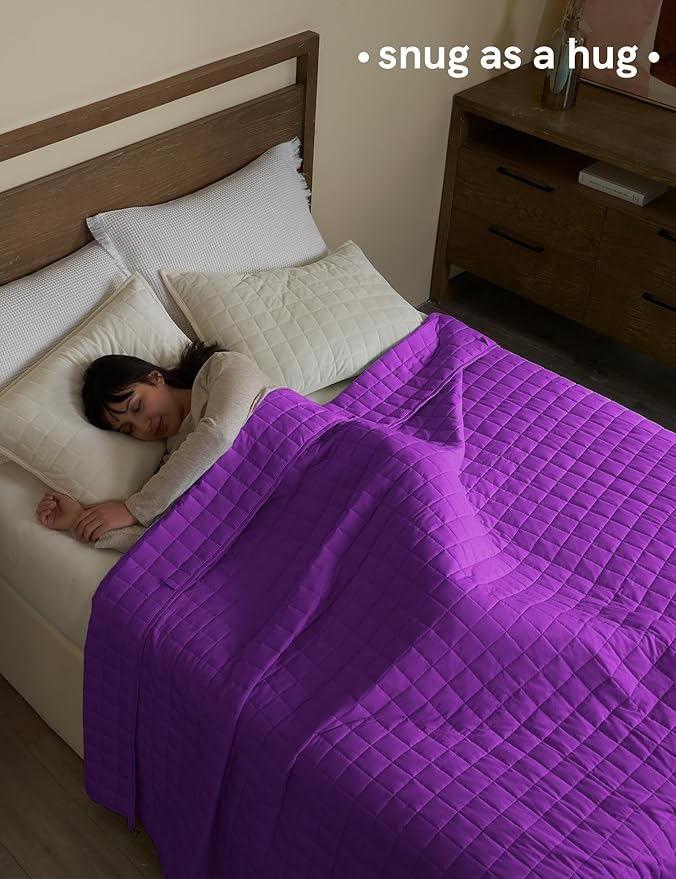YnM 12lbs Weighted Blanket for Adults, Cotton Heavy Bed Throw Blanket - Image 3