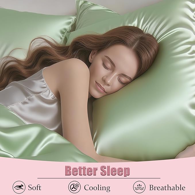 Mulberry Silk Pillow Cases 2 Pack Standard Size - Image 4