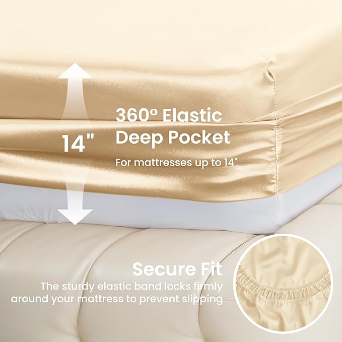Love's cabin Full Size Satin Sheet Sets - Image 5