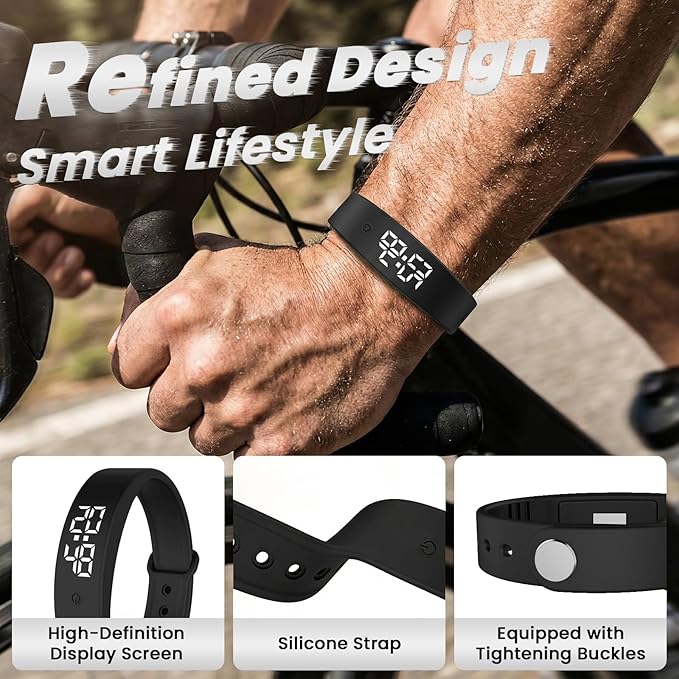 Vibrating Alarm Wristband Silent Wrist Alarm Clock Watch Wind up Bands - Image 3