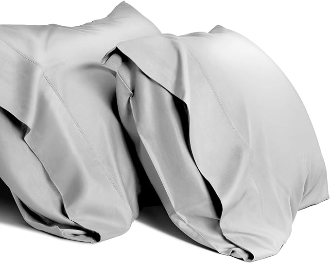 WishSmile Cooling Queen Pillowcases Set of 2 Breathable Cool Silky Soft Rayon by WishSmile