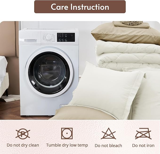 MUXHOMO 5 Pieces Twin Comforter Set, Reversible Bed in a Bag Twin Size - Image 9
