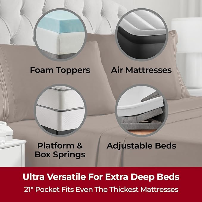 Mellanni Extra Deep Queen Sheets - Image 2