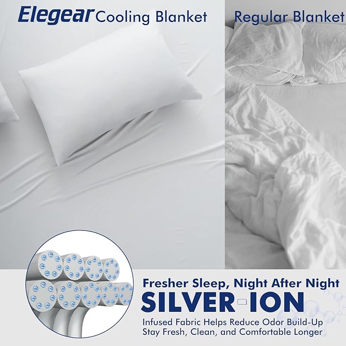 Elegear Cooling Blankets for Hot Sleeper Twin, Arc-Chill 3.0 Cool Fiber - Image 3