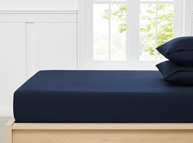 Queen Fitted Sheet Only with Full Elastic & Built in Corner Sheet Straps to - Image 3