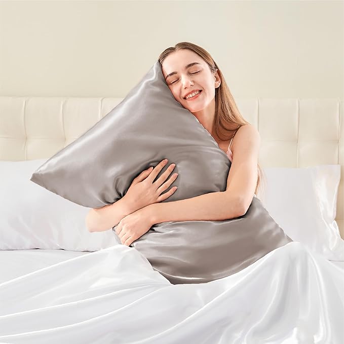 BEDELITE Satin Body Pillow Cover, Super Soft and Cooling Body Pillow Pillowcase - Image 2