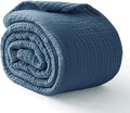 100% Cotton Muslin Blanket Twin 60" x 80", Breathable and Lightweight Cotton by Kozyhvn