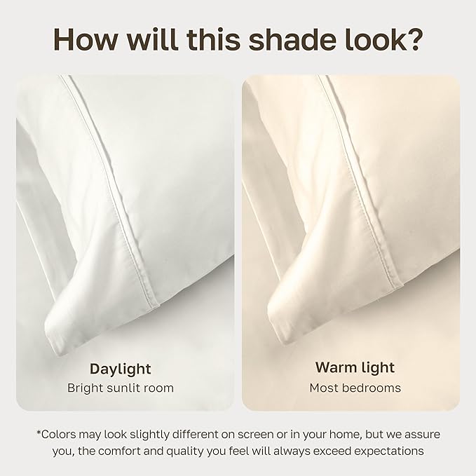 California Design Den Soft 100% Cotton Full Sheet Set, 400 Thread Count Good - Image 5