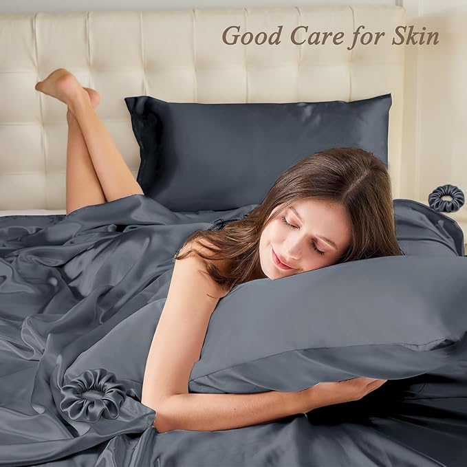 Standard Satin Pillowcase for Hair 2pc, Similar to Silk Pillow Cases, Easier - Image 2
