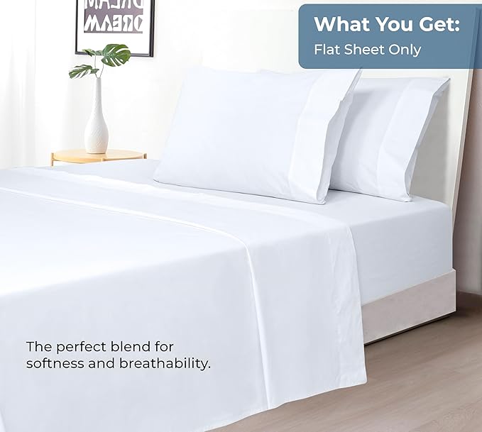 Royale Linen 100% Organic Cotton California King Flat Sheet Only - Image 5