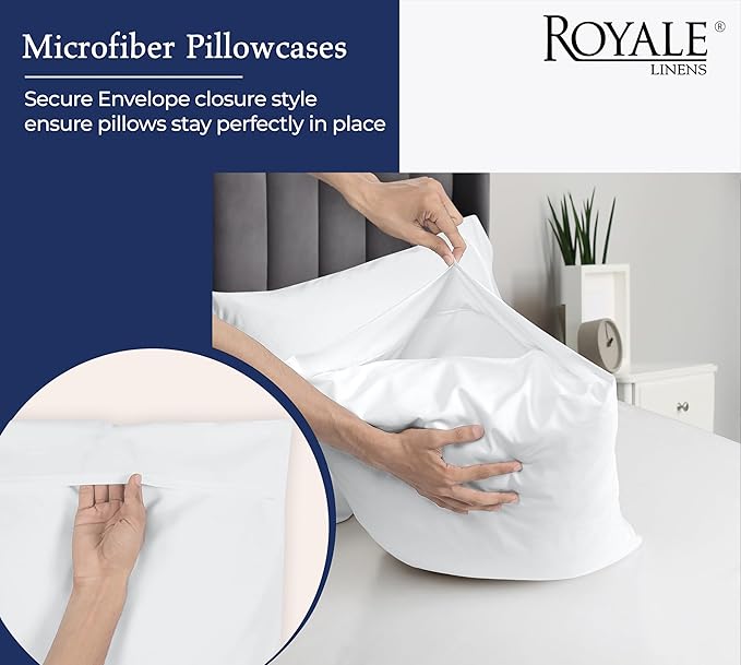 Royale Linens King Pillowcase Set of 2 - Image 5